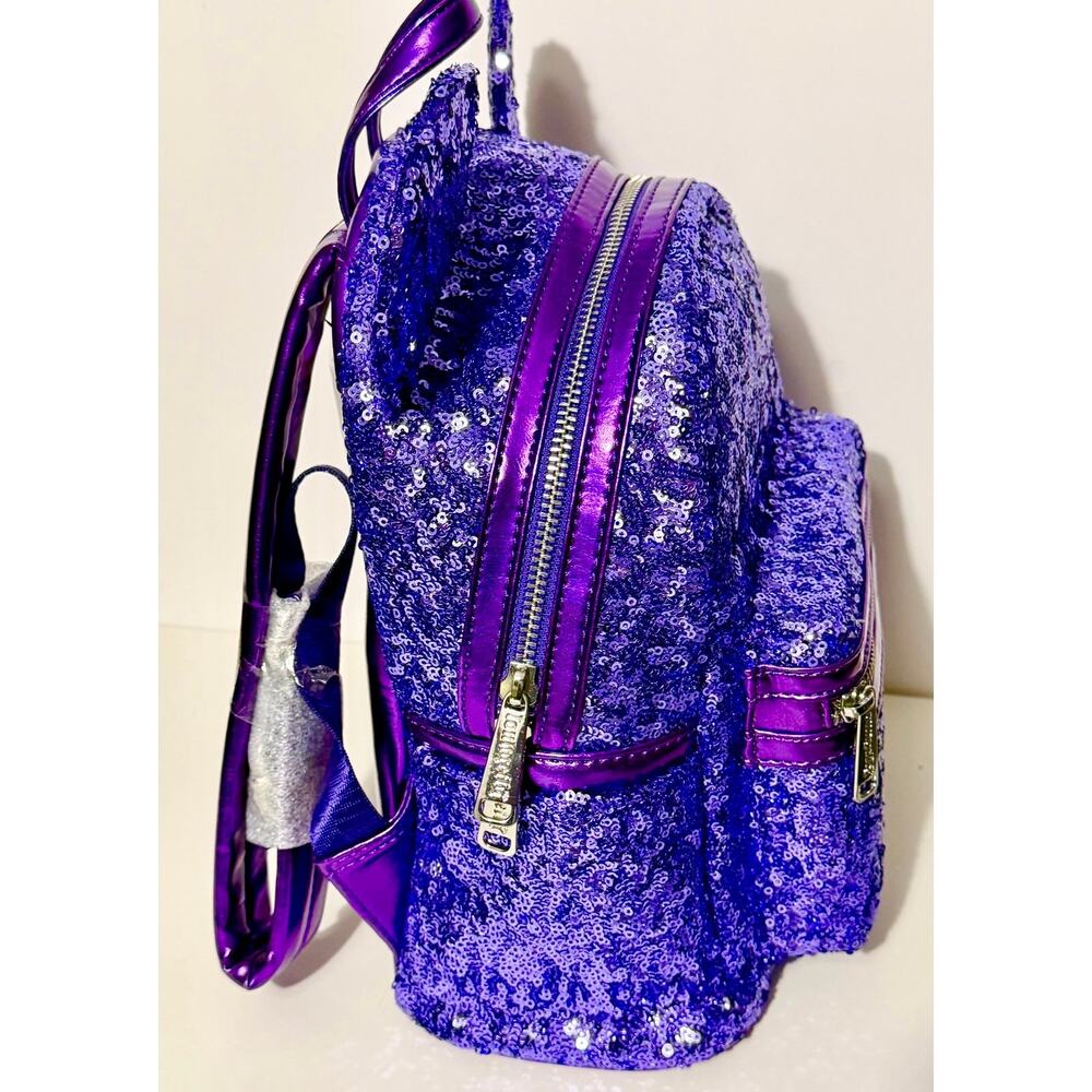 Disney Parks Loungefly Mickey Mouse Purple Potion Sequined Mini Backpack - Picture 3 of 5